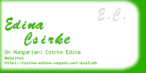 edina csirke business card